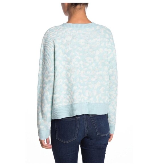 John + Jenn NEW Mystic Large Leopard-Print Knit Sweater Women's Size XS - Picture 7 of 9